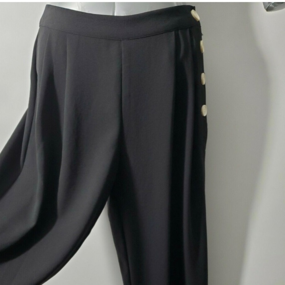 🆕Vince Camuto Wide Leg Cropped Ankle Pants Black Sz 12